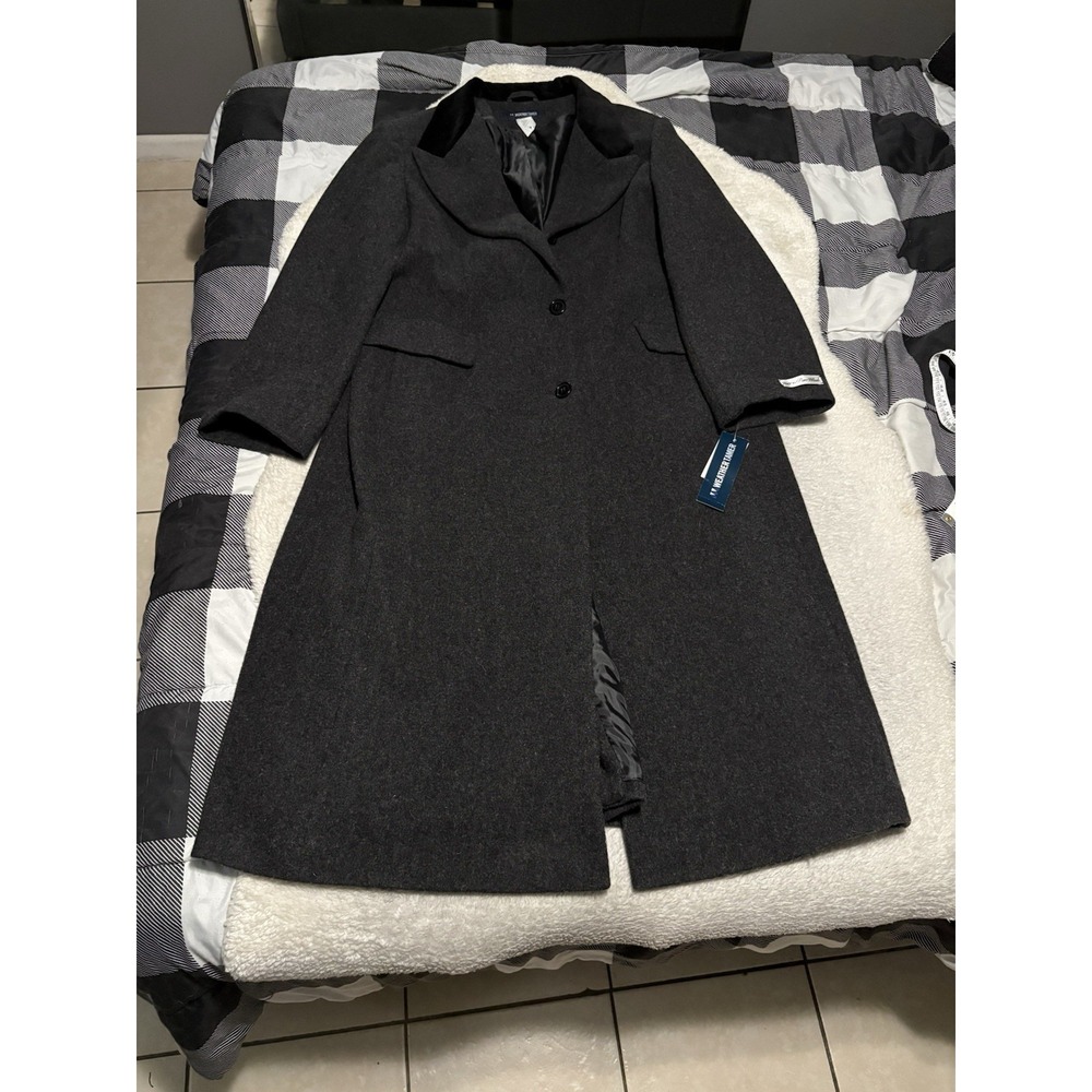 New Weather Tamer Women's Charcoal Wool Trench Coat Plus Size 20W NWT